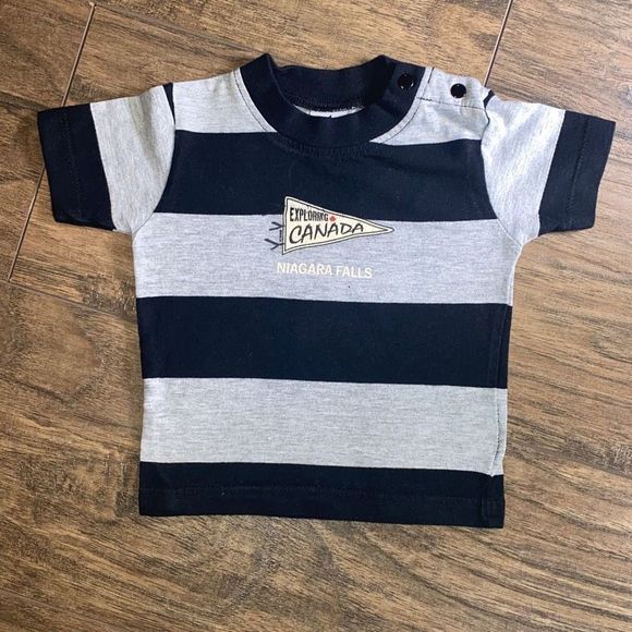Baby Infant Exploring Canada Niagara Falls Short Sleeve Ragland T-Shirt - Picture 1 of 7